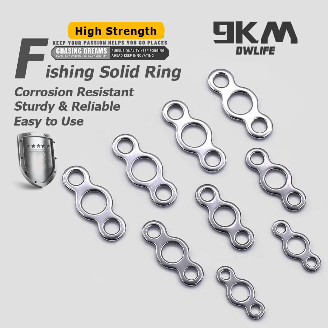 Anelli da Jigging in Acciaio Inox Alta Resistenza, 25-100 Pezzi