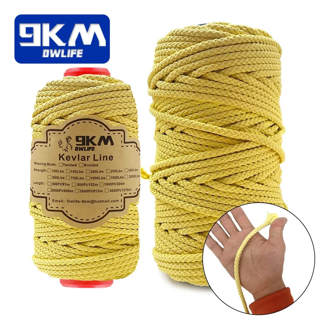 Treccia in Kevlar ad alta resistenza, 1.6-6.8mm