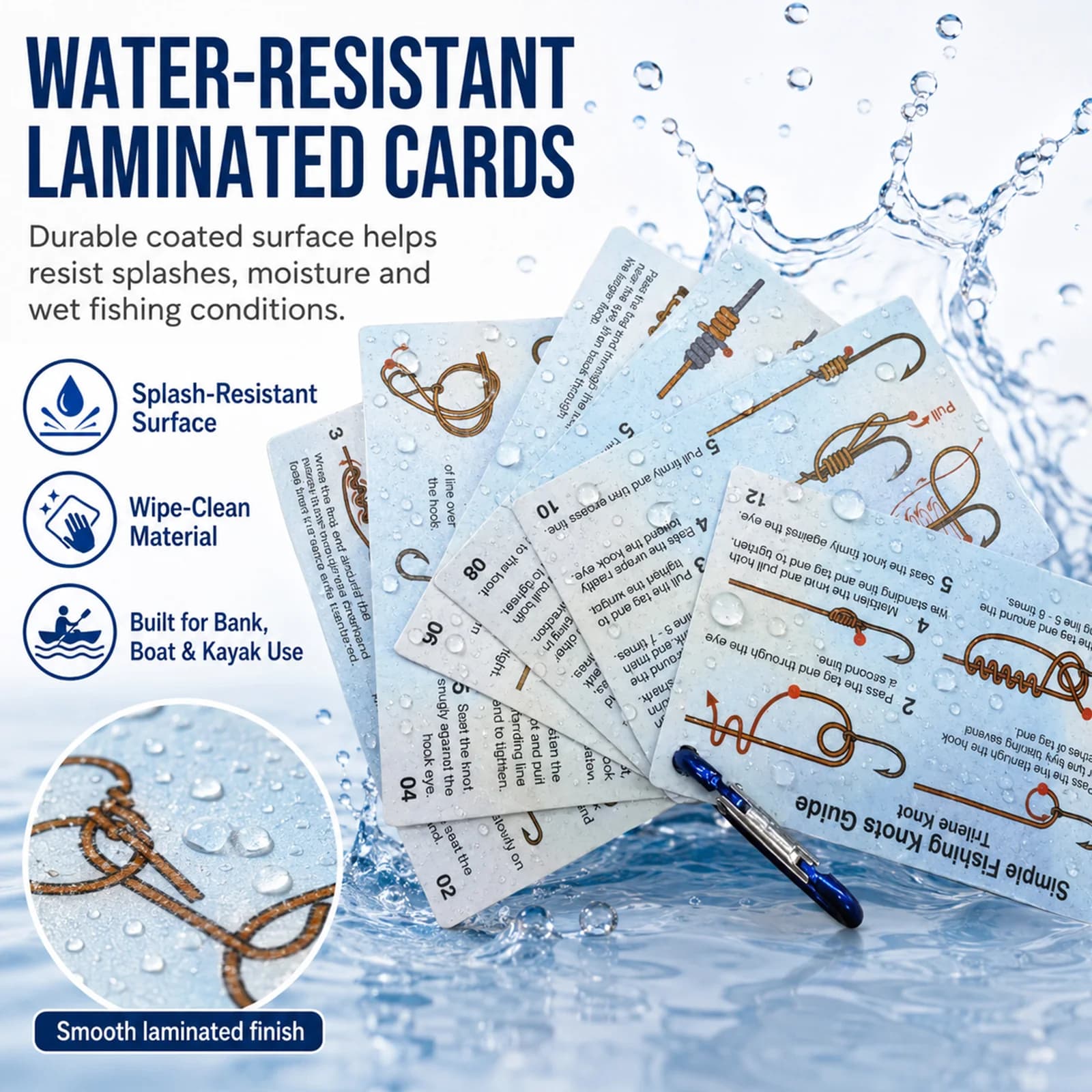Carte Istruzioni per Nodi da Pesca Impermeabili