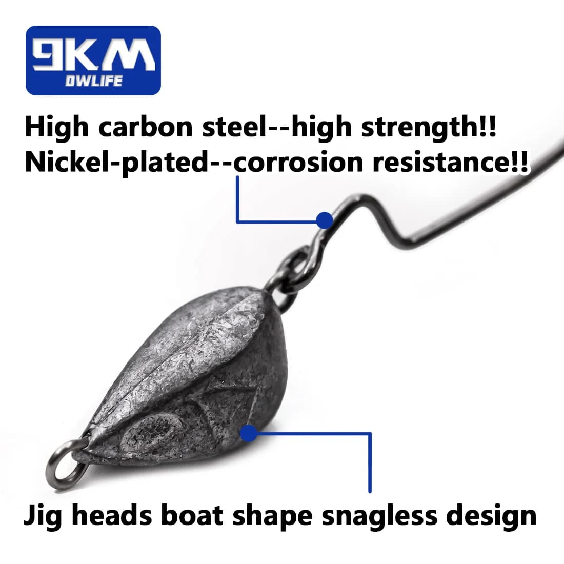 Testine piombate Jig Head EWG ad ampio gap per soft lure