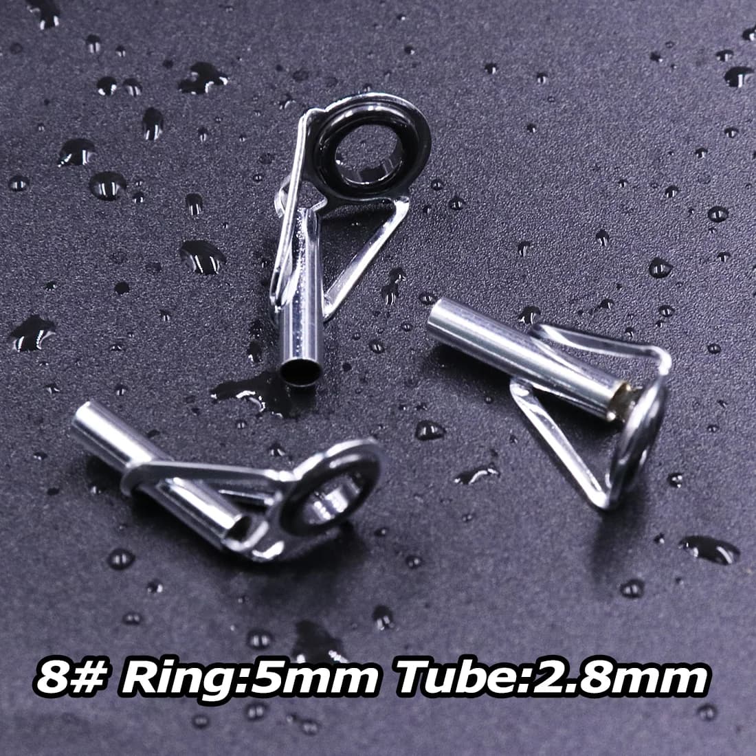 5Pz Anelli Guida per Canna in Acciaio Inox con Ceramica