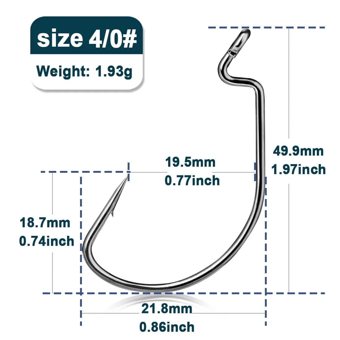 Ami da pesca a gambero offset EWG con gap largo