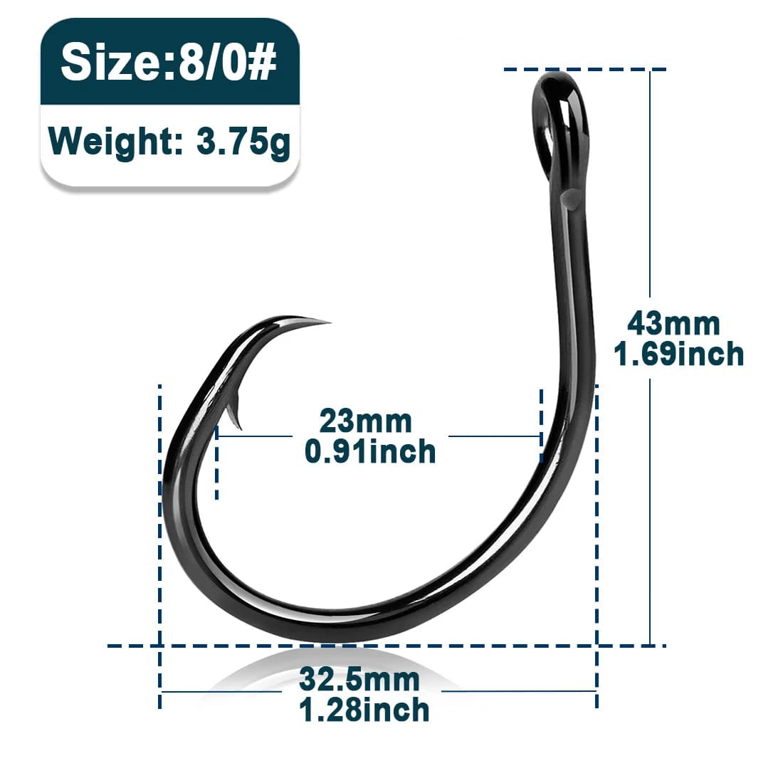 Ammi Circle Hooks 5X Forti, 25-50 Pz