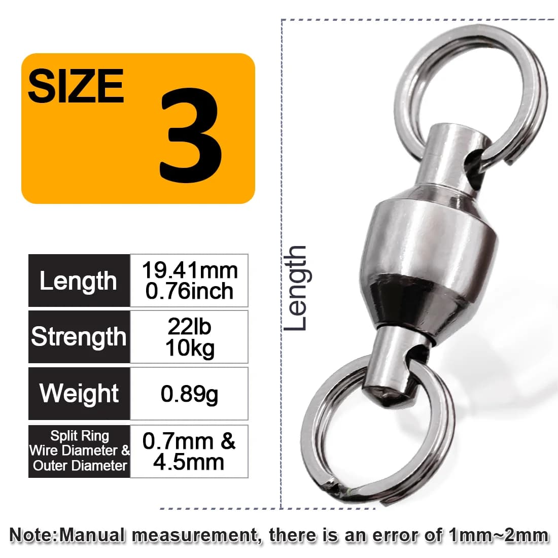 Girelle con cuscinetti a sfera e anelli spaccati, 25-100 pz