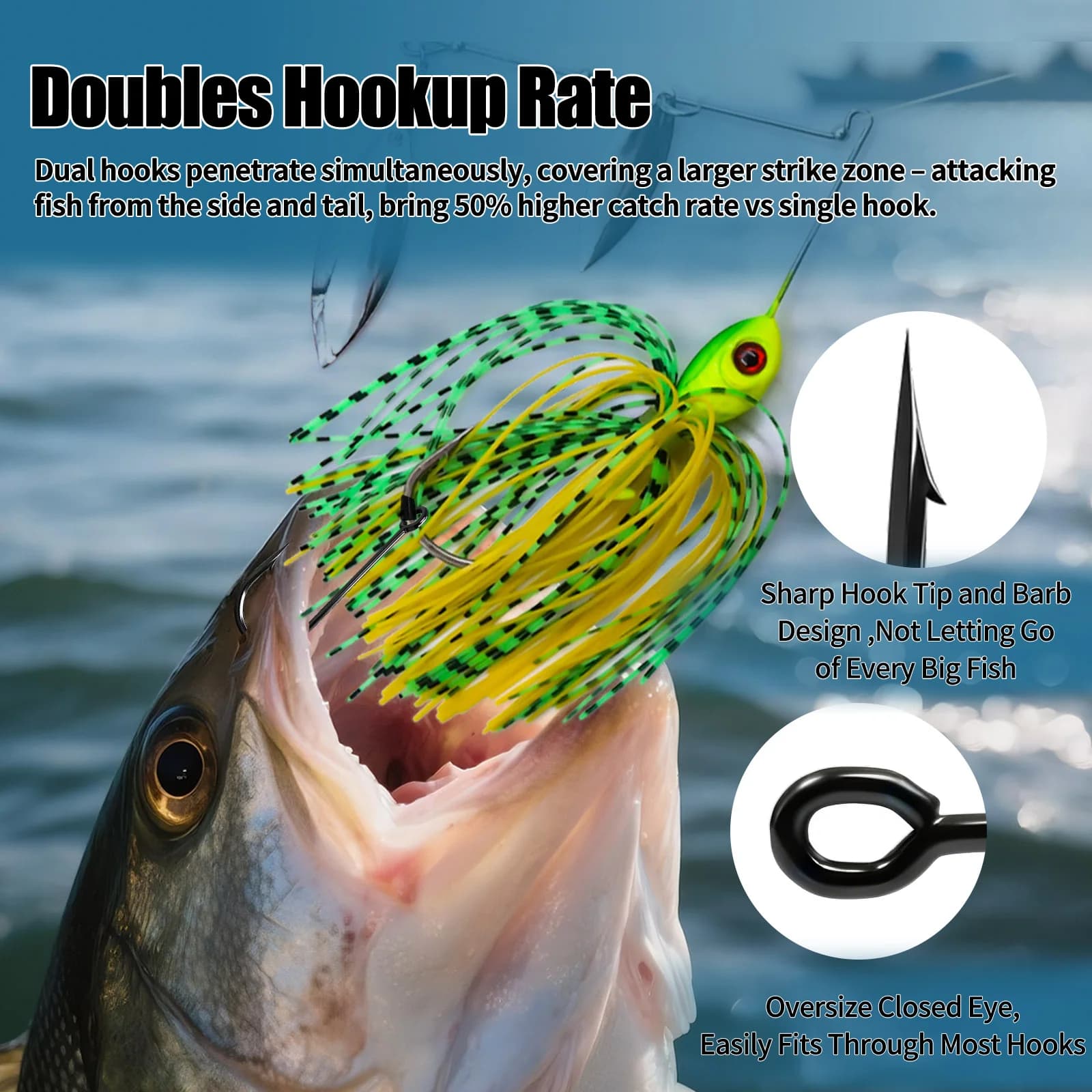 Ami Trailer per Spinnerbait, 50-200pz