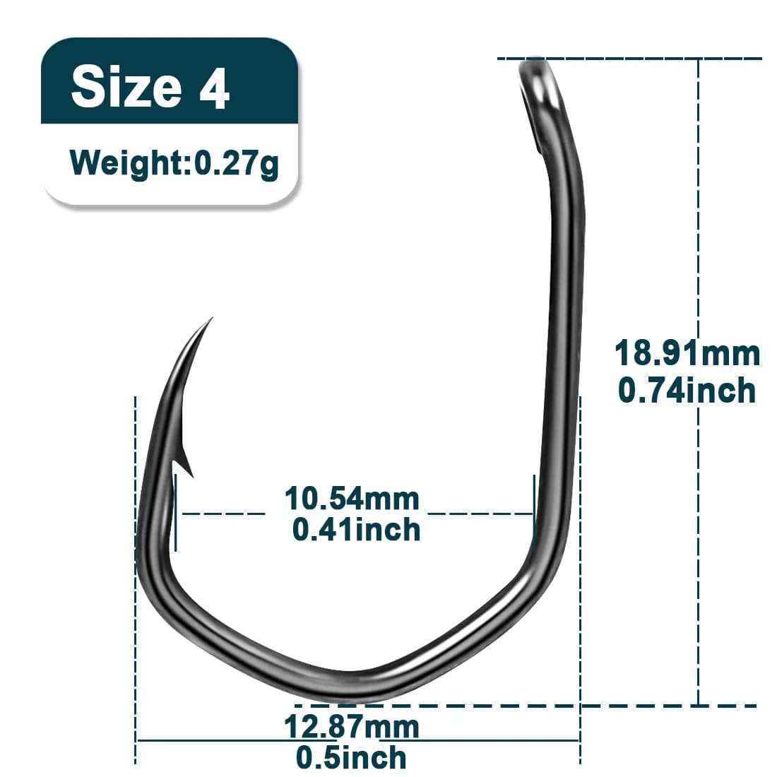 Aghi da Pesca ad Alto Carbonio con Ardiglione e Rivestimento PTFE