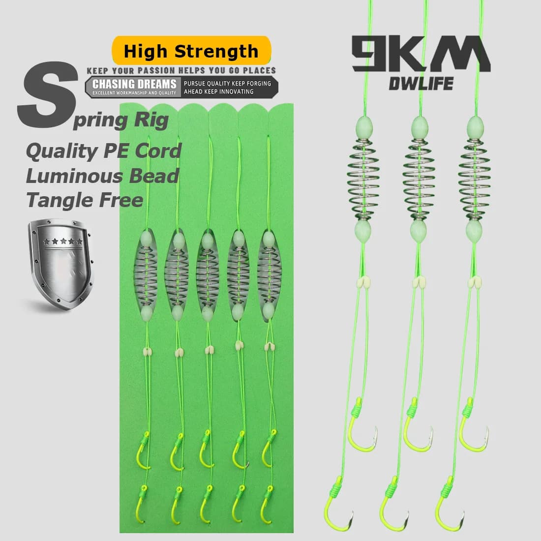 Montature Hair Rig a Molla con Cesto Esca e Mangiatoia