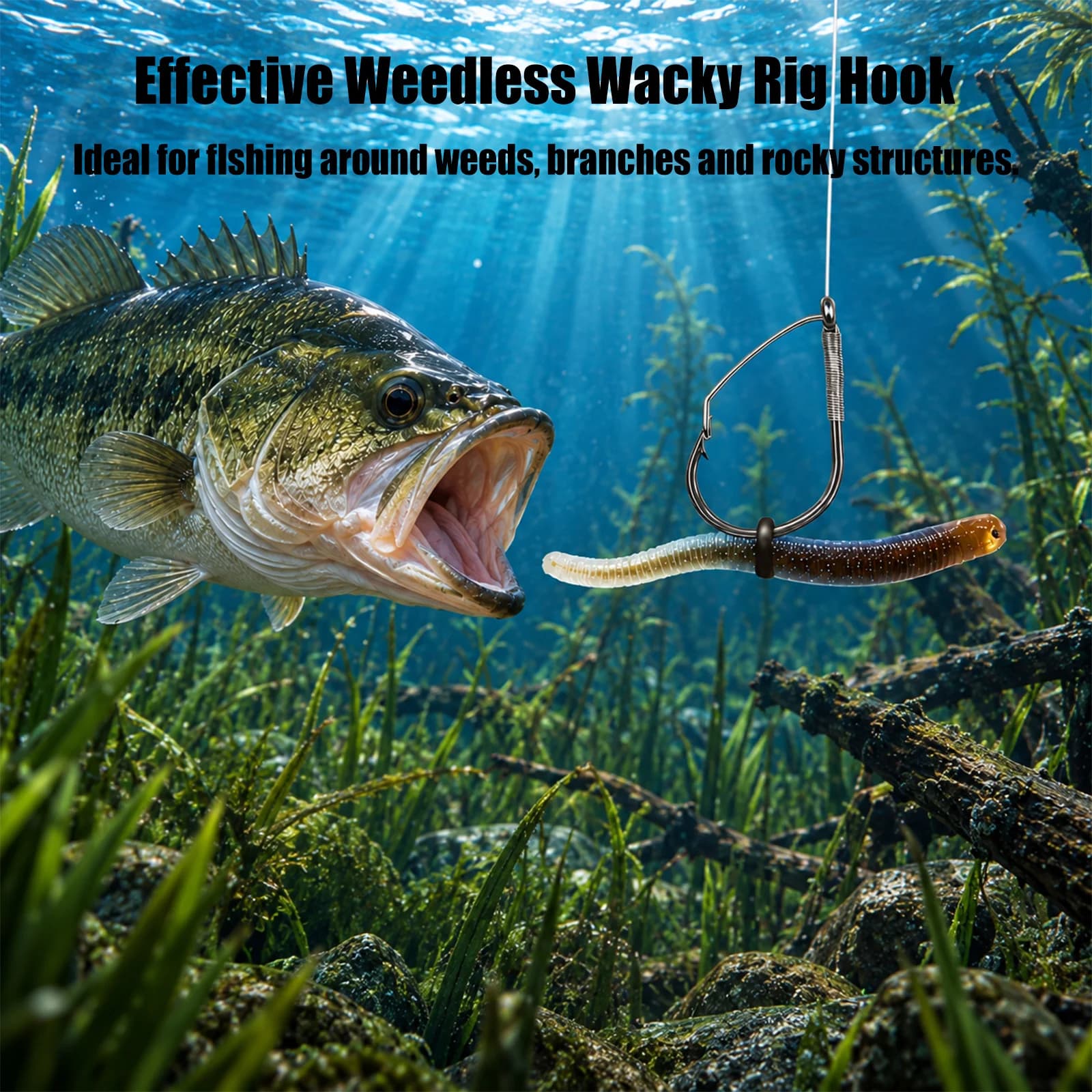 Ami V-Bend Weedless Wacky Rig (da 50 a 200 pezzi)