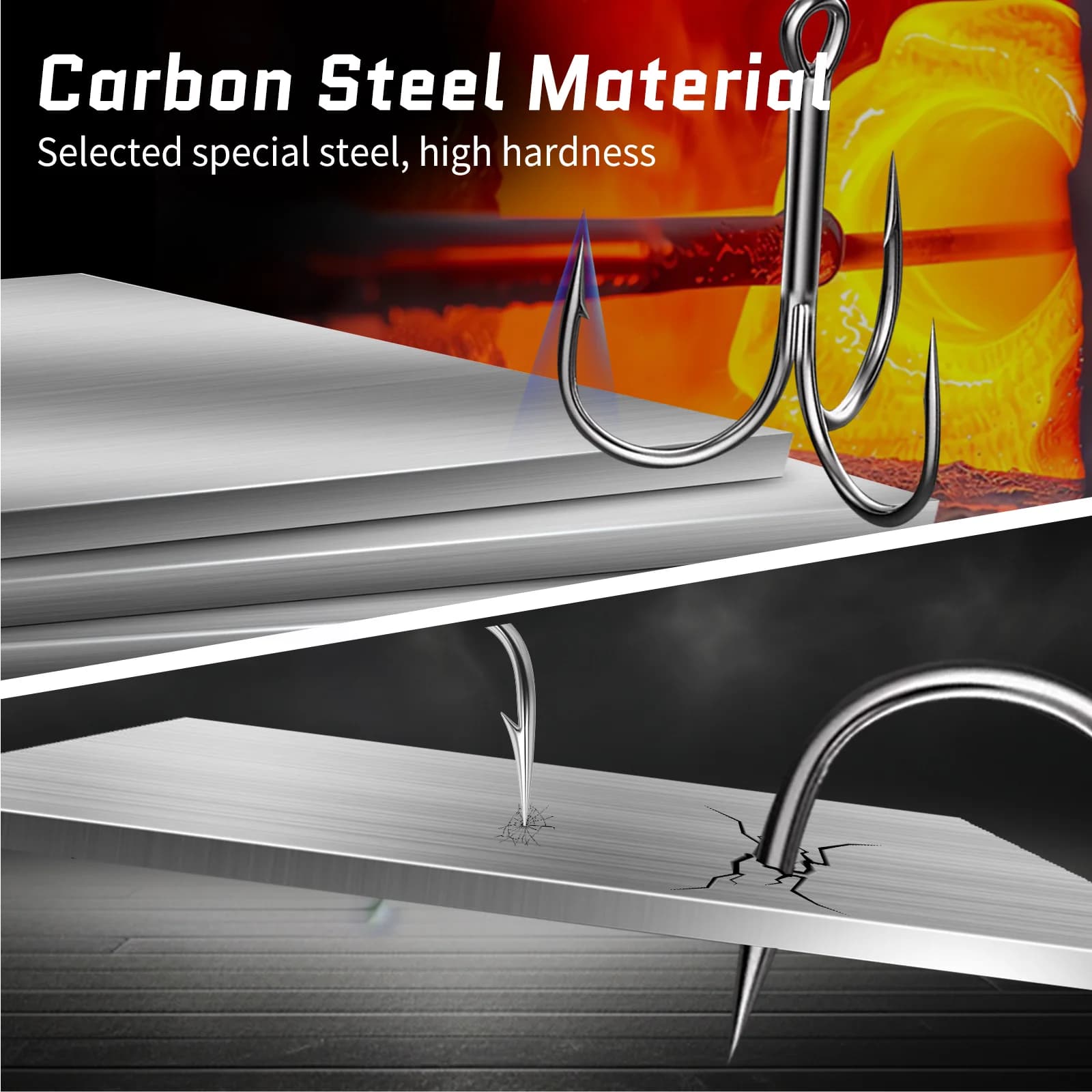 Kit Ancore Triple Nere Curva Tonda 50-150pz