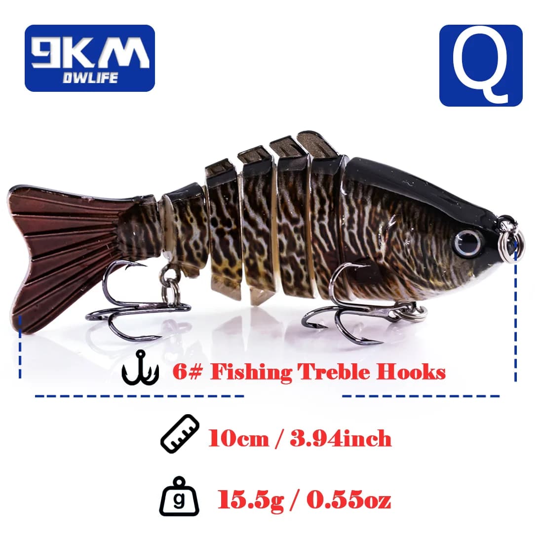 Swimbait Articolato Slow Sinking da 10cm