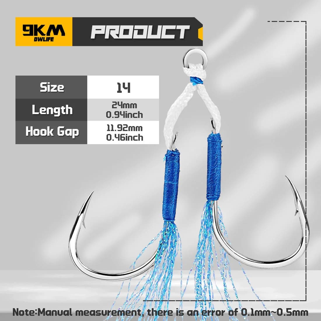Amo Assistente da Jigging con Piume Blu, 10-20 Pz