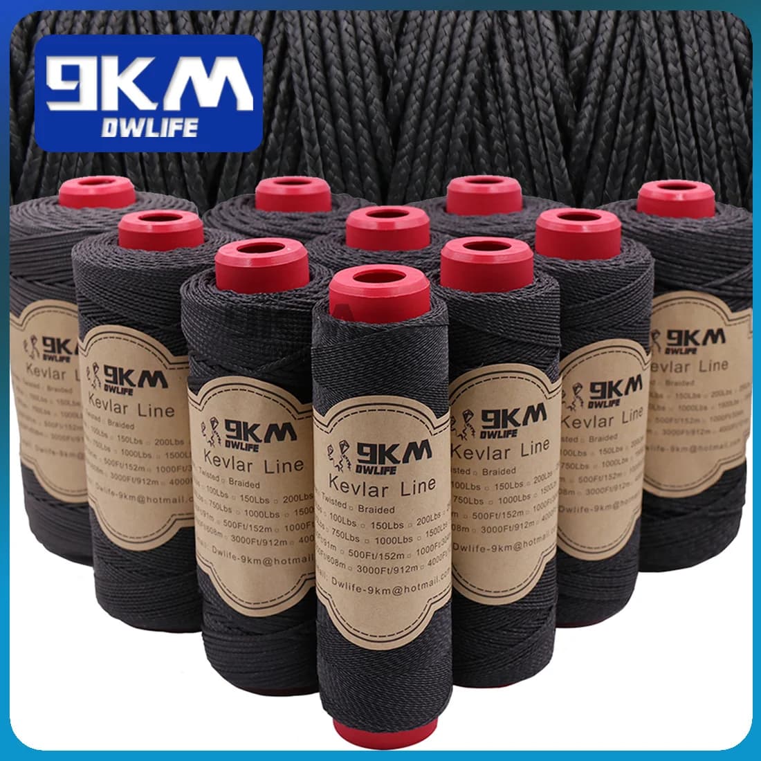 Cavo Assistenza Nero Intrecciato in Kevlar, 50-1500 Lbs
