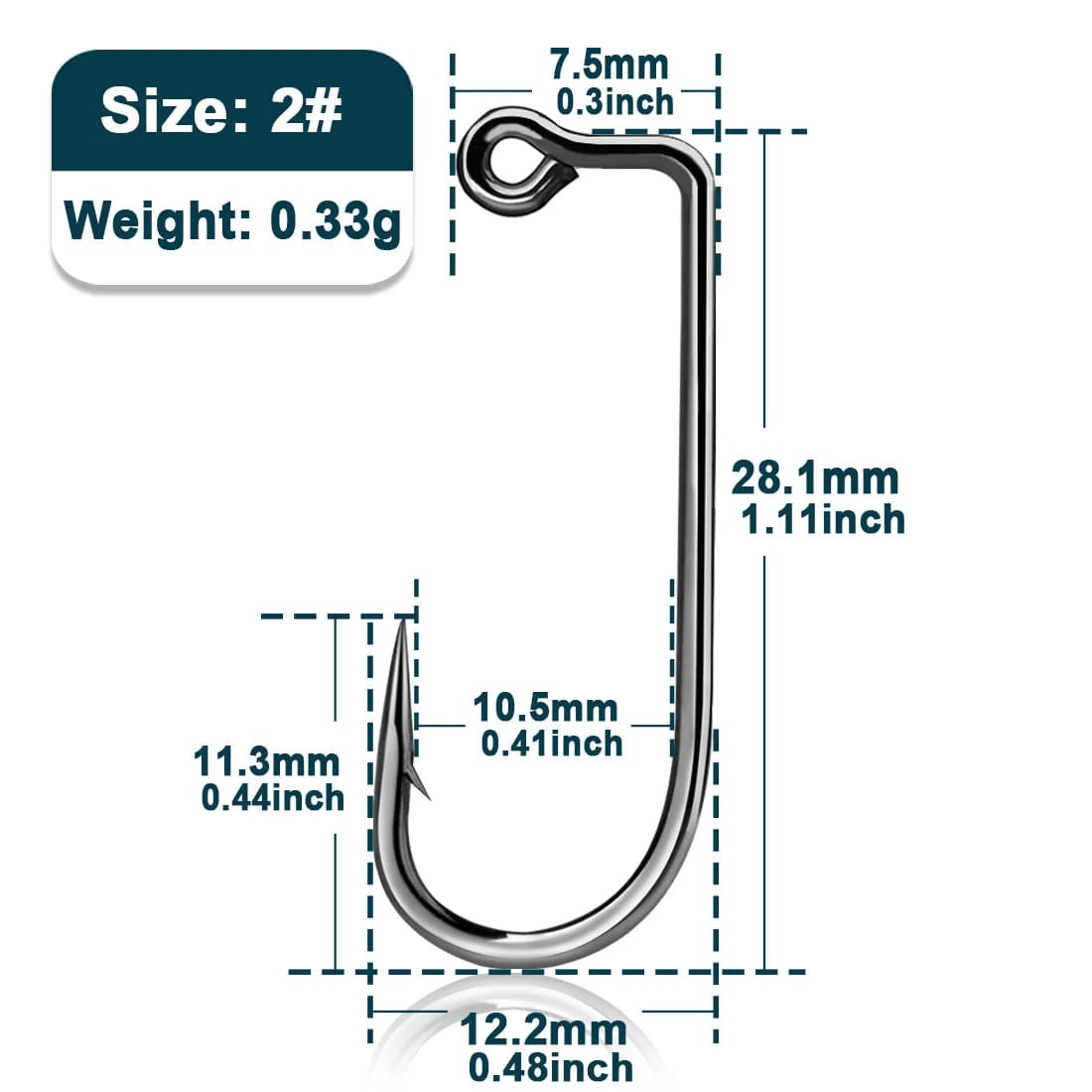 Ami jig a gambo lungo con anello a 90 gradi, 50-200 pz