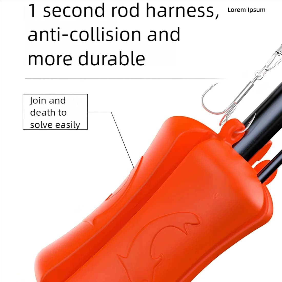 Clip per canna da pesca con portamostra esche, 2 pezzi