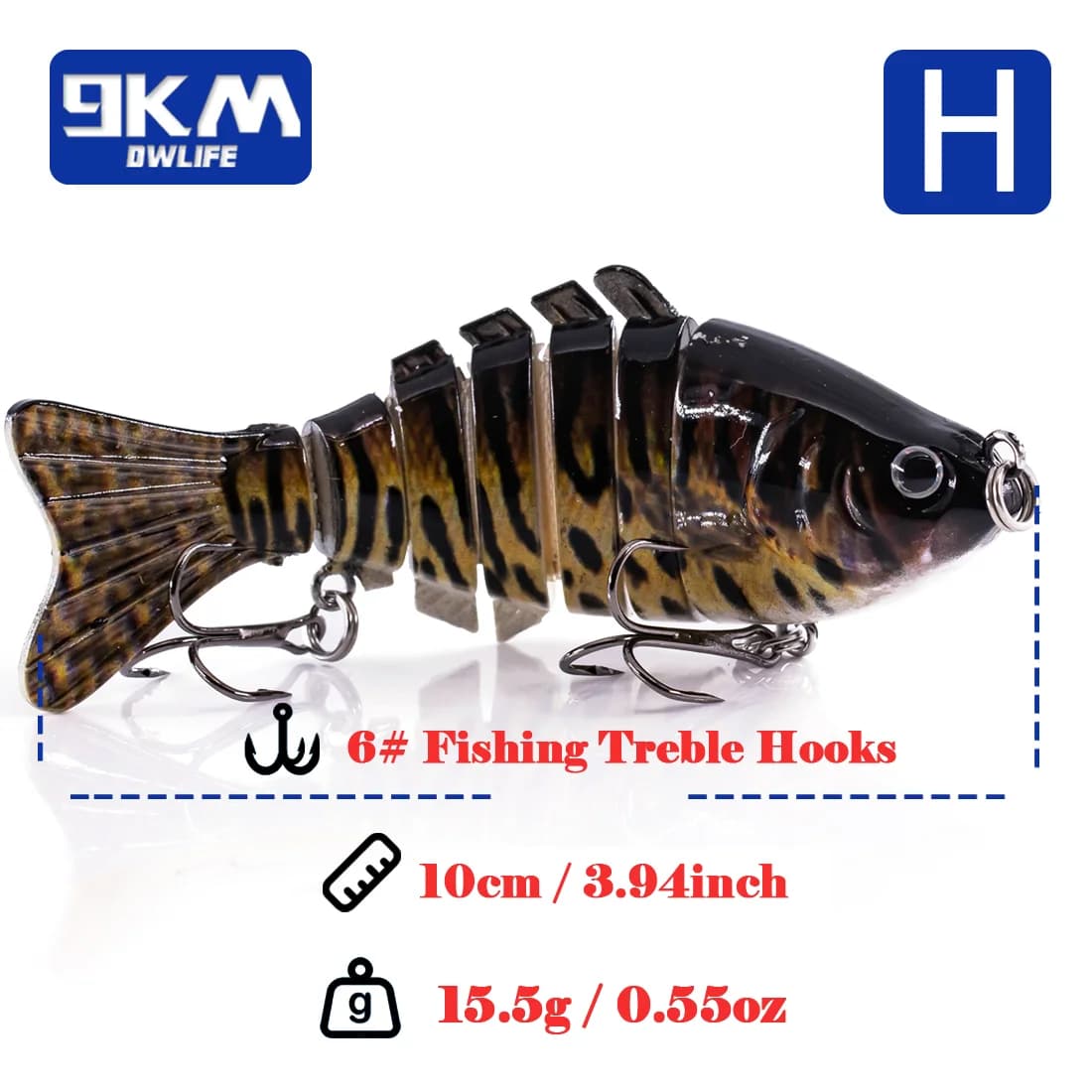 Swimbait Articolato Slow Sinking da 10cm
