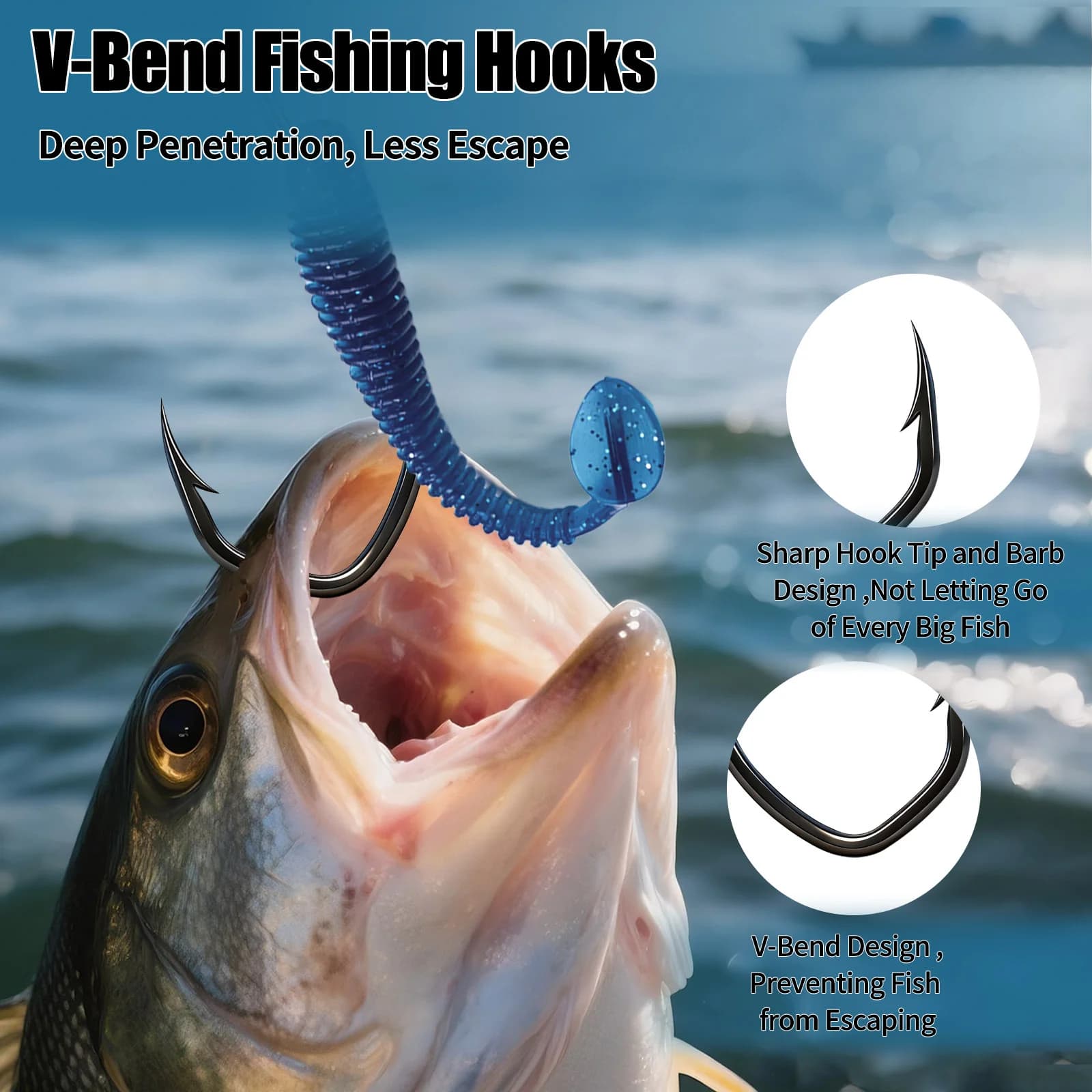 Ami Worm Offset V-Bend con Portainnesca, 50-100 Pz