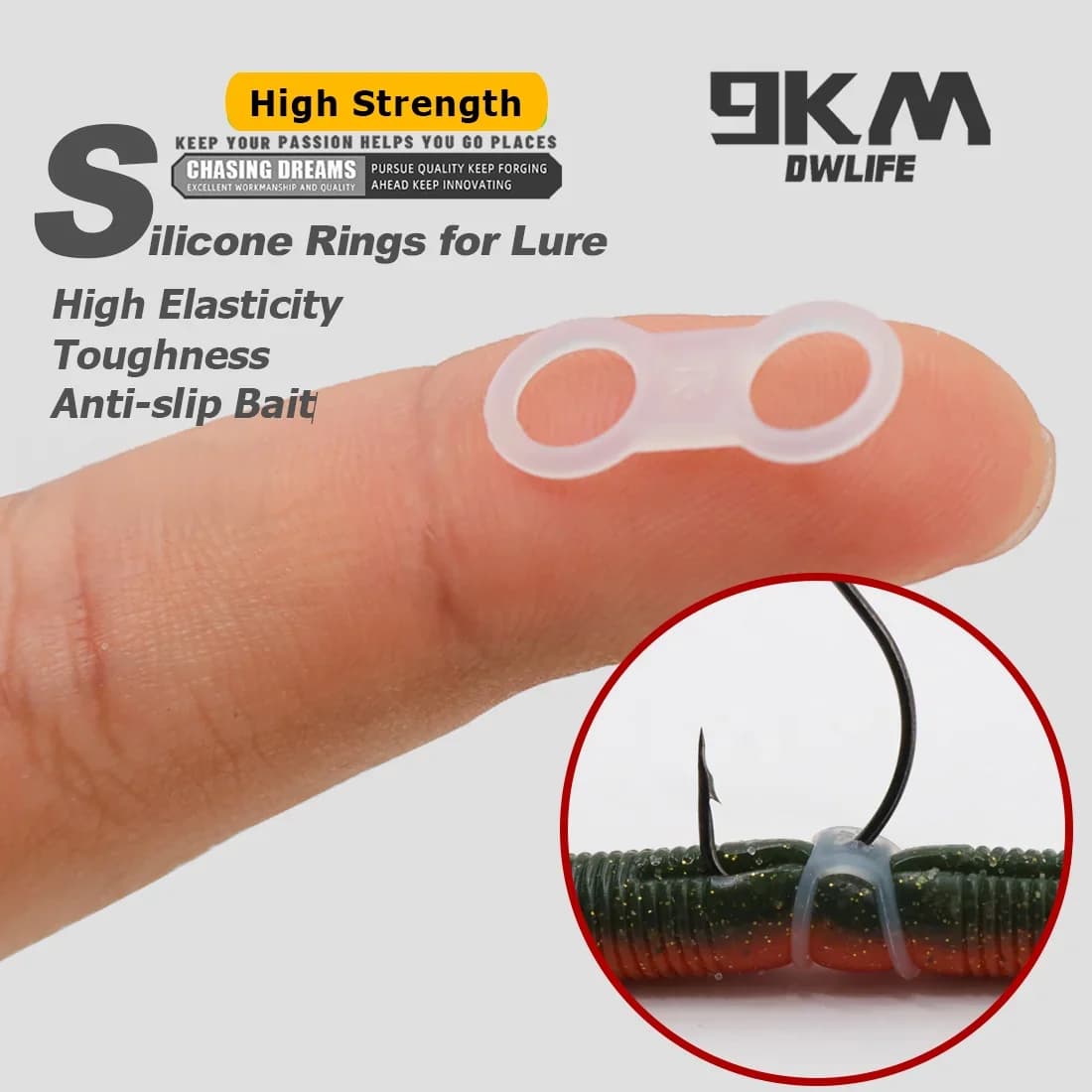 Anelli protettivi in silicone per soft bait 30pz