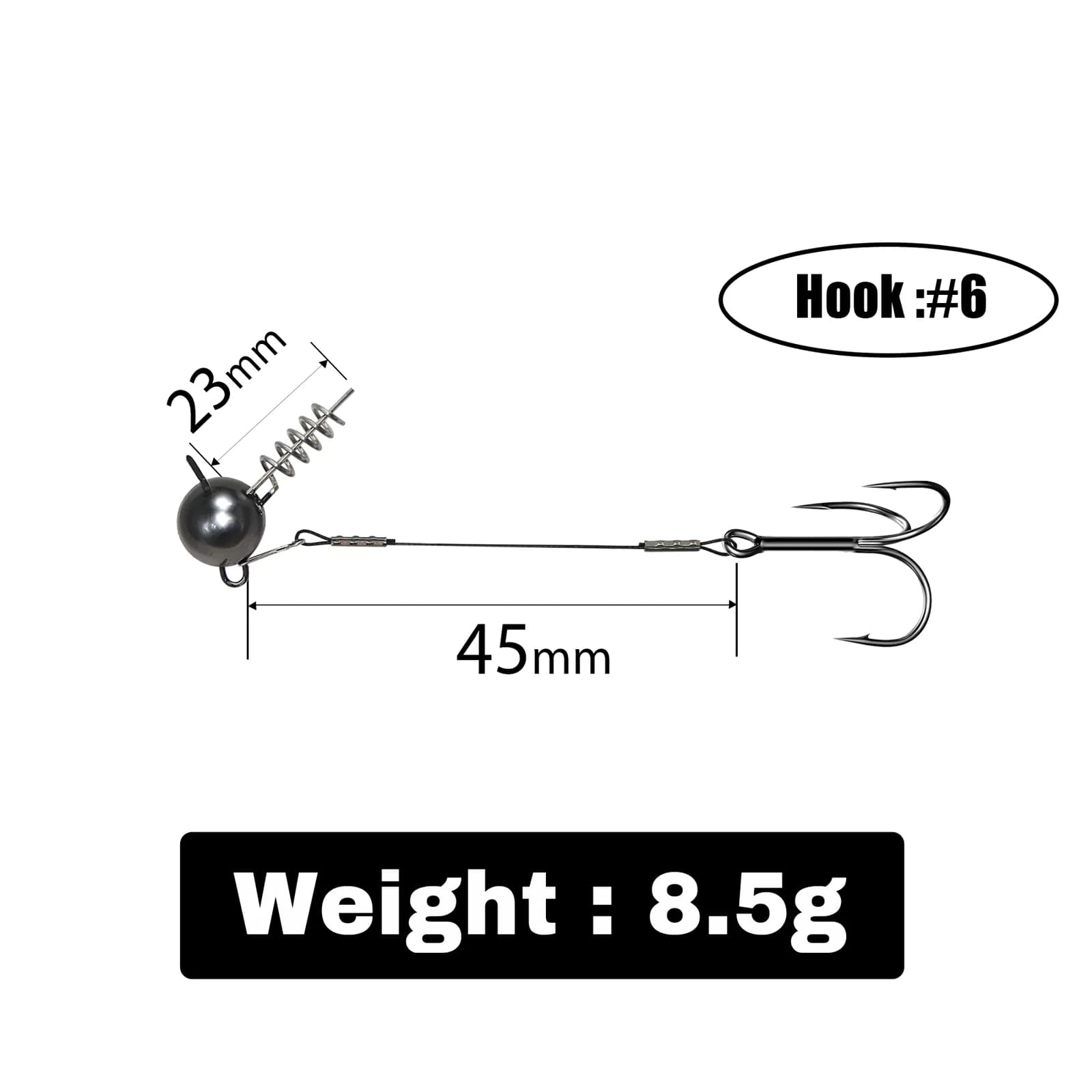 Testine Jig Screwball per Esche da Luccio con Ami Tripli