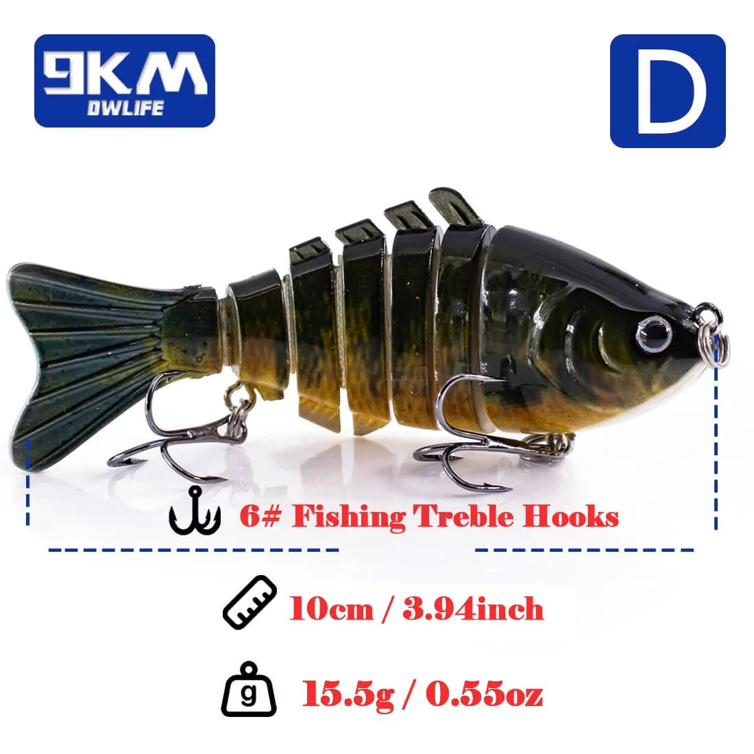 Swimbait Articolato Slow Sinking da 10cm