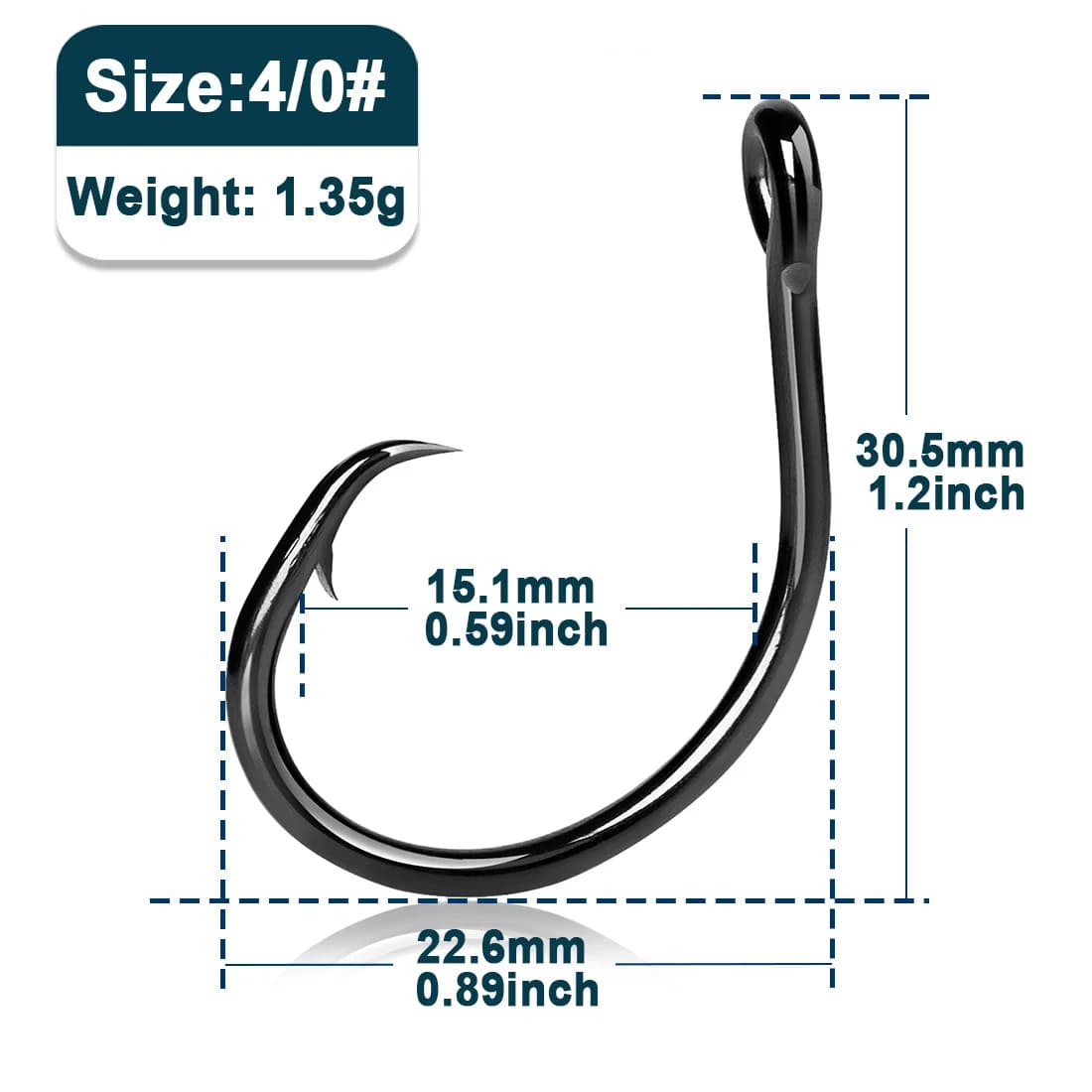 Ammi Circle Hooks 5X Forti, 25-50 Pz