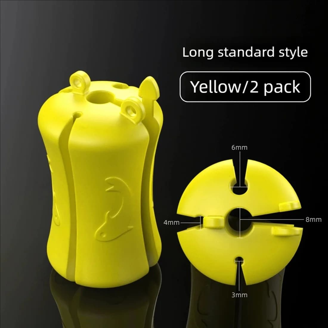 Clip per canna da pesca con portamostra esche, 2 pezzi